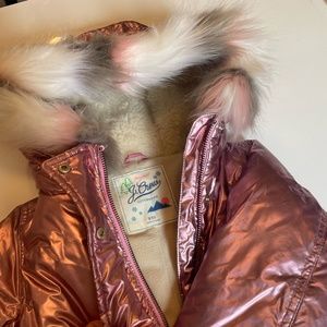 Girls' metallic puffer jacket with PrimaLoft®